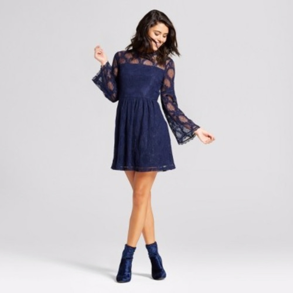 Bell Sleeve Lace Dress